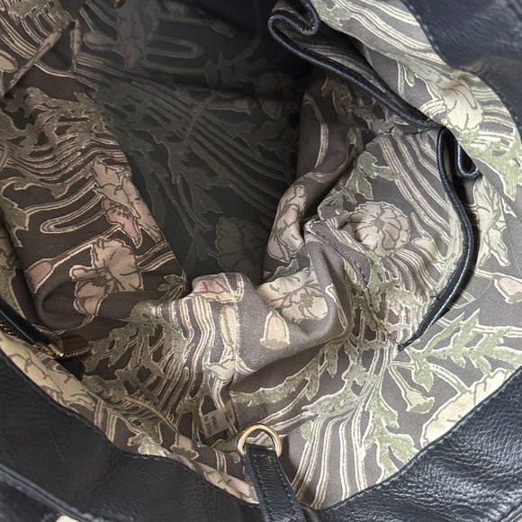 Tory Burch Michelle Leather Black Tote Bag Gold Logo - Picture 14 of 14